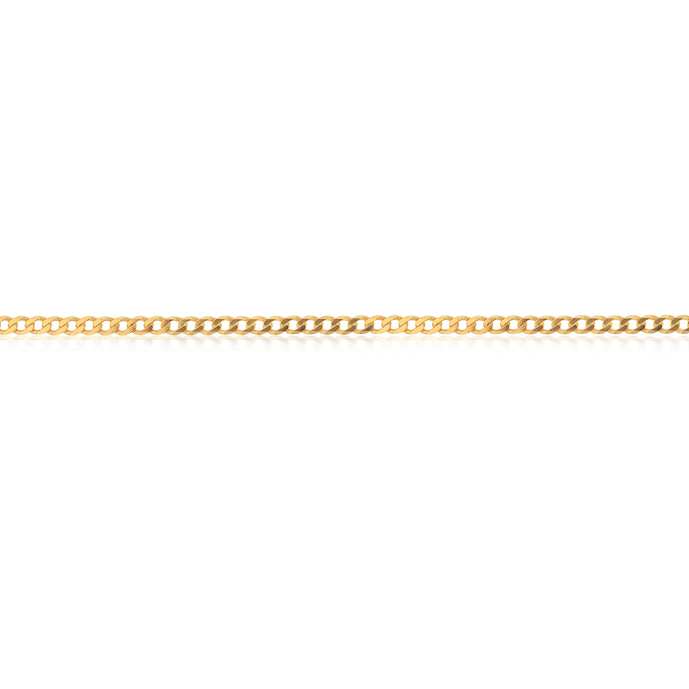 9ct Yellow Solid Gold Curb Chain 80 gauge in 55cm