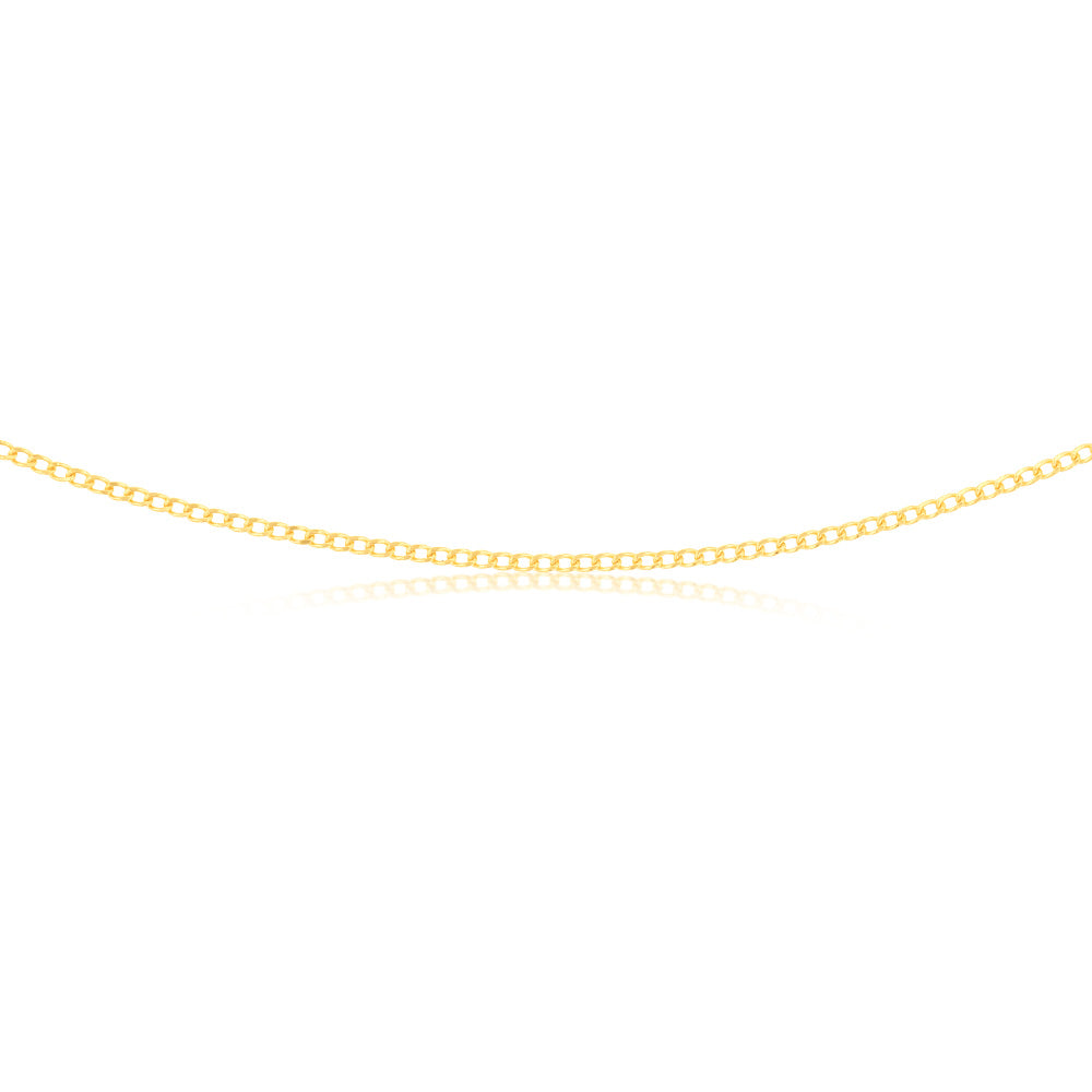 9ct Yellow Gold 40 gauge 40cm Curb Chain