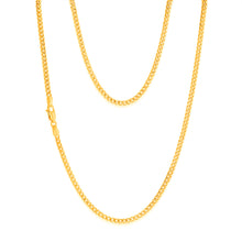 Load image into Gallery viewer, 9ct Yellow Gold Curb Hollow 45cm Chain in 80 gauge