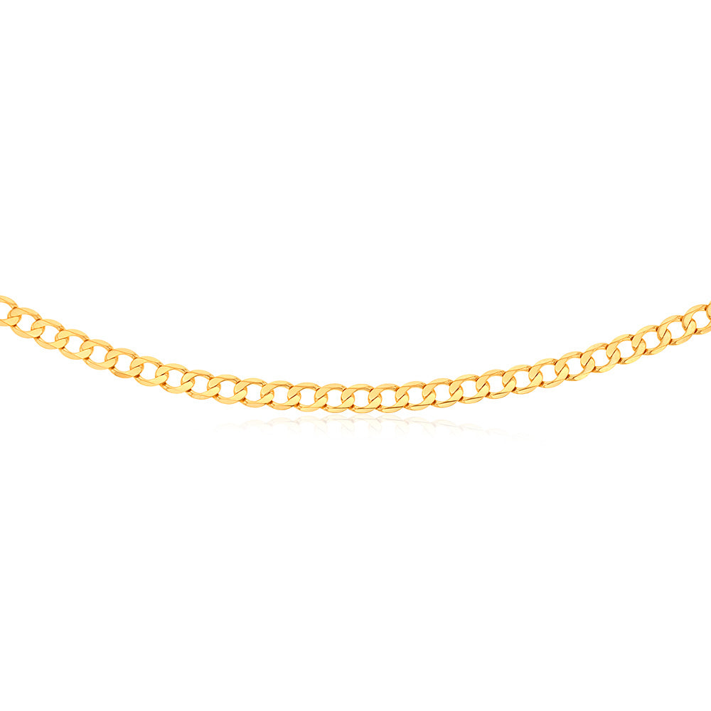 9ct Yellow Gold 55cm Curb Chain