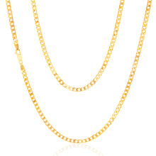 Load image into Gallery viewer, 9ct Yellow Solid Gold 120 Gauge Curb 60cm Chain