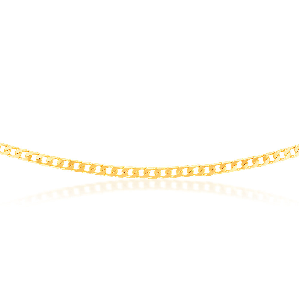 9ct Yellow Solid Gold 120 Gauge Curb 60cm Chain