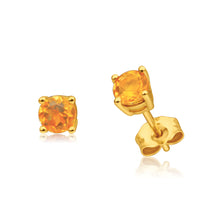 Load image into Gallery viewer, 9ct Yellow Gold Citrine Stud Earrings