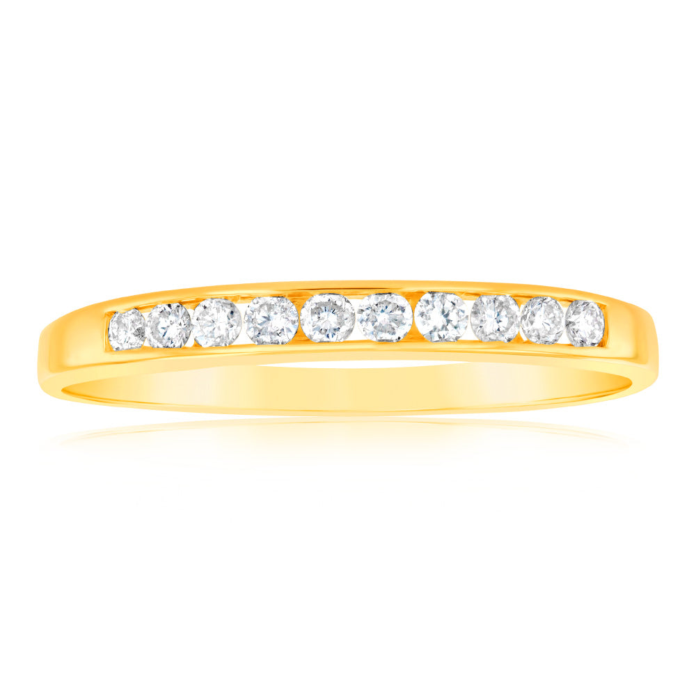 9ct Yellow Gold Divine Diamond Ring