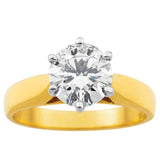 18ct Yellow Gold 1.50 Carat Diamond Ring With 1 Carat Australian