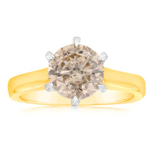 Load image into Gallery viewer, 18ct Yellow Gold Solitaire Ring With 3 Carat Diamond