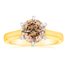 Load image into Gallery viewer, 18ct Yellow Gold Solitaire Ring With 3 Carat Diamond