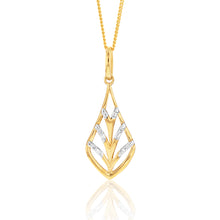 Load image into Gallery viewer, 9ct Yellow Gold Diamond Leaf Pendant