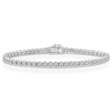 Load image into Gallery viewer, 5 Carat Diamond Tennis Bracelet in 14ct White Gold