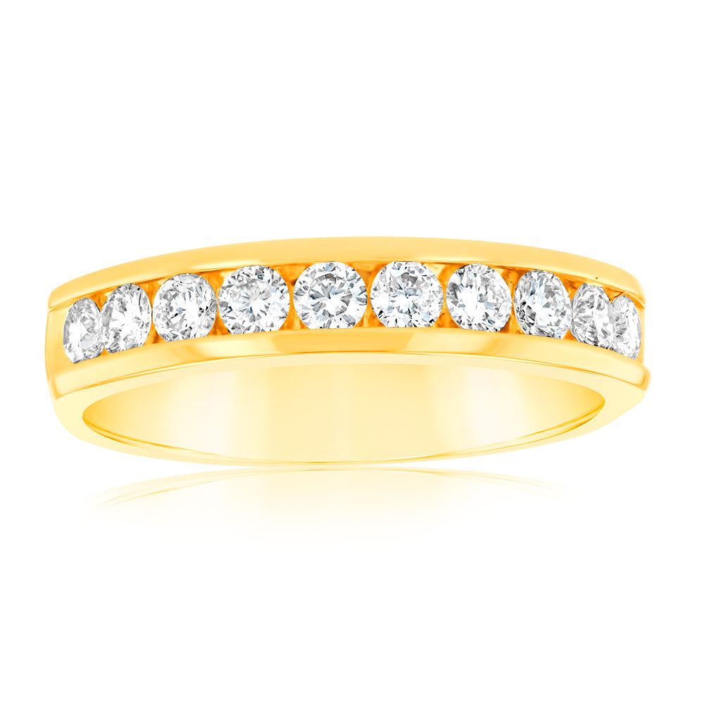 Luminesce Lab Grown Diamond 1/2 Carat Eternity Ring in 9ct Yellow Gold