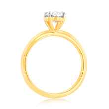 Load image into Gallery viewer, Luminesce Lab Grown 1 Carat Certified Oval Engagement Ring in 18ct Yellow Gold