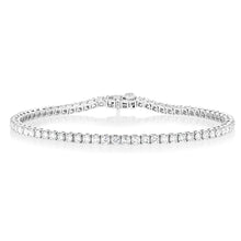 Load image into Gallery viewer, Luminesce Lab Grown 3 Carat Diamond Tennis Bracelet in 9ct White Gold
