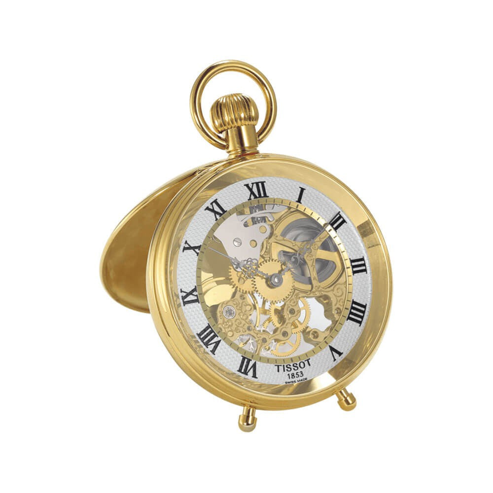 Tissot skeleton pocket discount watch