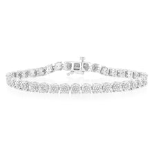 Load image into Gallery viewer, Sterling Silver 1/4 Carat Diamond Tennis Bracelet 18.5cm