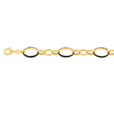 Men's Gold Color Bracelet Silver Color / 19cm