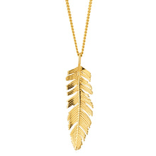 Load image into Gallery viewer, 9ct Gold Feather Pendant 9y