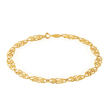 Load image into Gallery viewer, 9ct Yellow Gold Twisted Link 19cm Bracelet