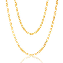 Load image into Gallery viewer, 9ct Yellow Solid Gold 120 Gauge Curb 55cm Chain