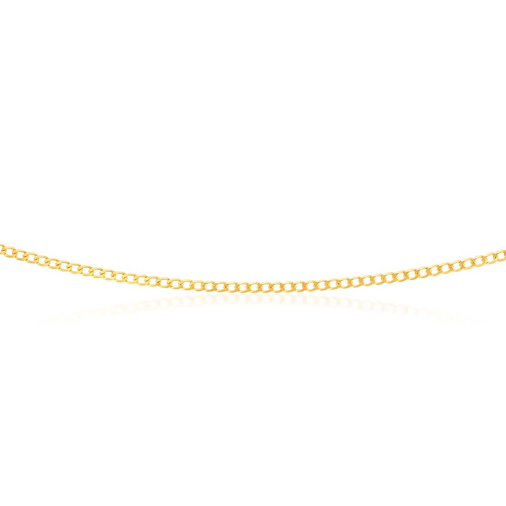 9ct Yellow Solid Gold 60 Gauge Curb 55cm Chain