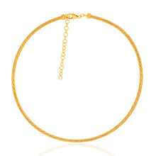 Load image into Gallery viewer, 9ct Yellow Gold Sparkling Memory Omega 33+5cm Choker Chain