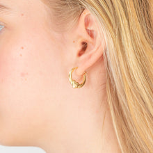 Load image into Gallery viewer, 9ct Yellow Gold Heart Creole Earrings