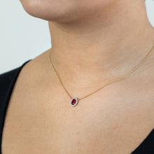 Load image into Gallery viewer, 18ct Yellow Gold 0.60 Carat Natural Ruby &amp; Diamond Pendant with 45cm Chain