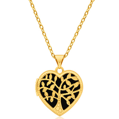 Red Heart Enamel Necklace Gold Vermeil – Lime Tree Design