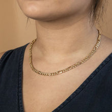 Load image into Gallery viewer, 9ct Silverfilled Yellow Gold Figaro 45cm 150Gauge Chain