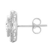 Load image into Gallery viewer, 10ct White Gold 1/2 Carat Halo Diamond Stud