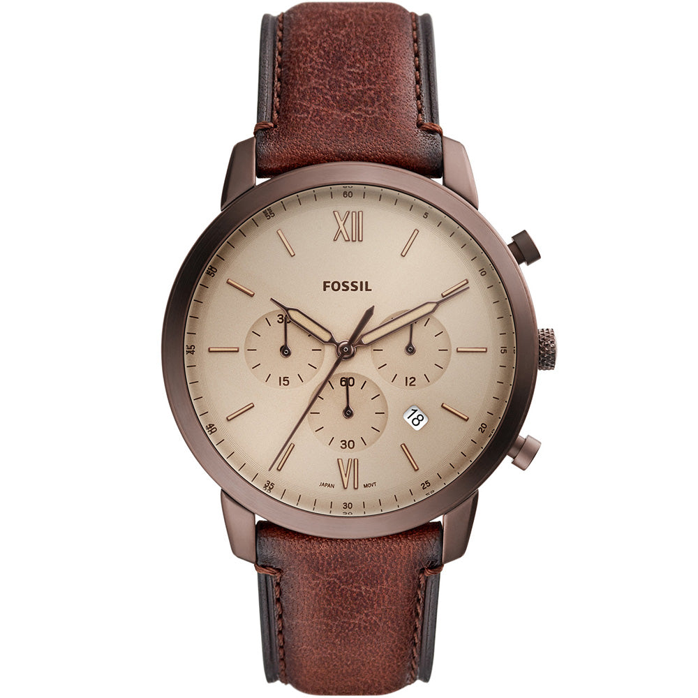 – Jewellers FS5941 Neutra Grahams Leather Brown Mens Watch Fossil