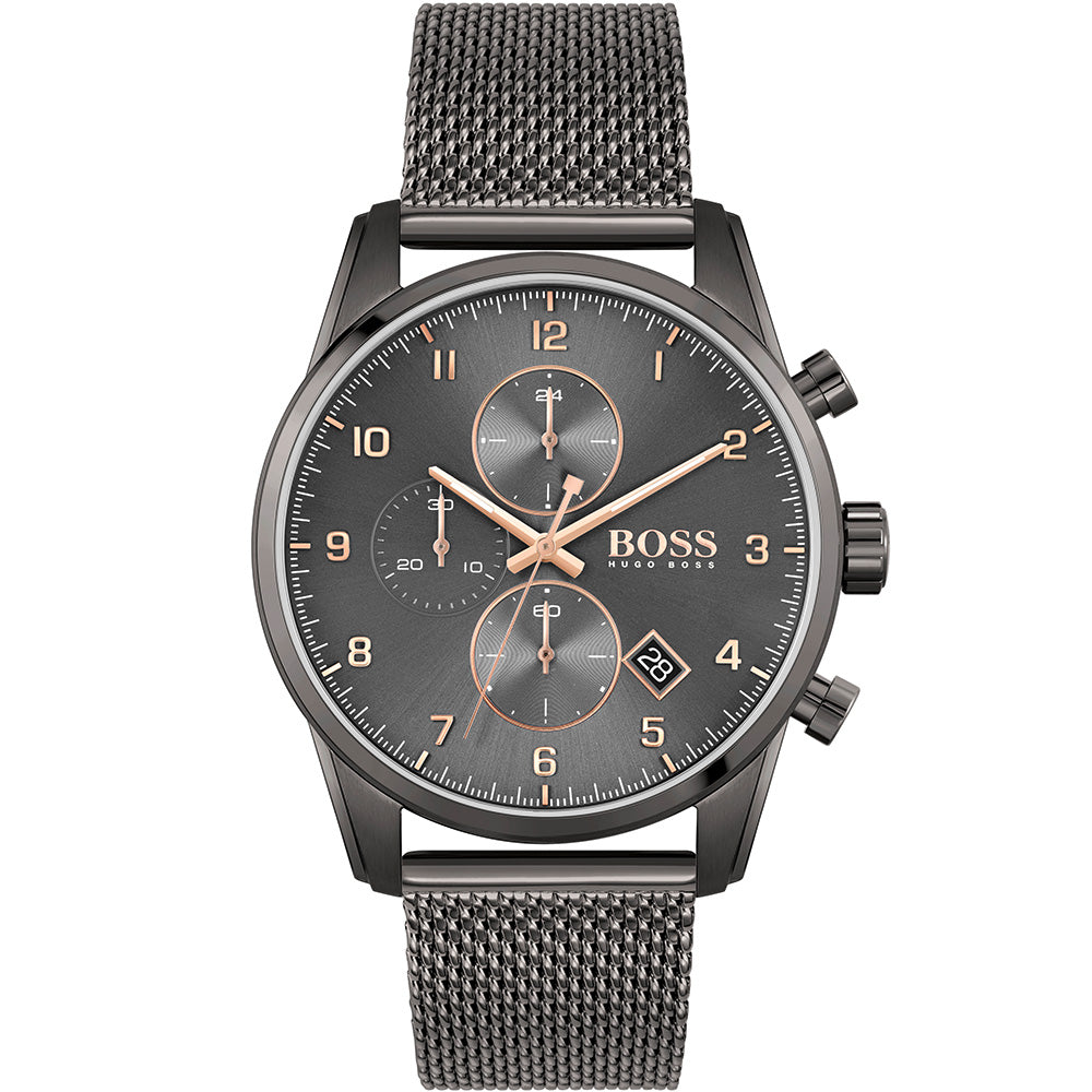 Mesh Skymaster Grahams Hugo 1513837 Jewellers Watch Mens – Boss