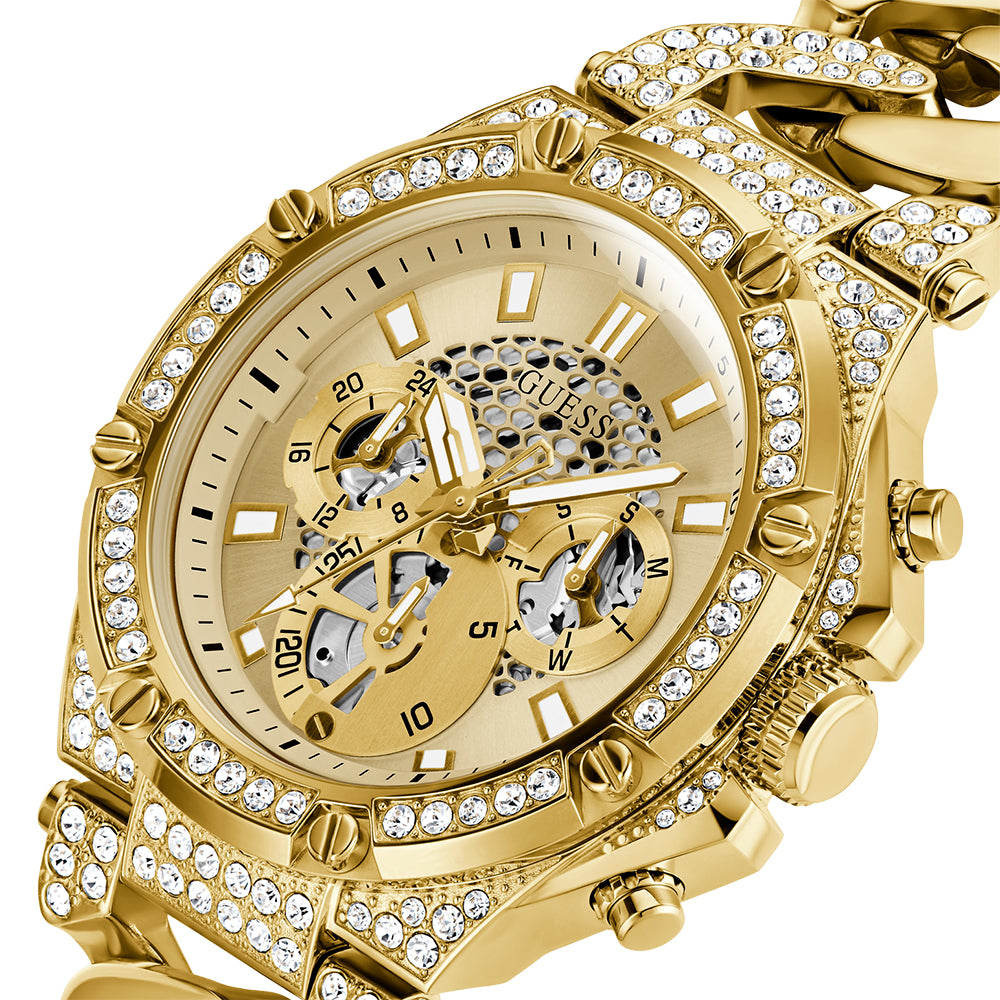 Guess gold hotsell diamond watch mens