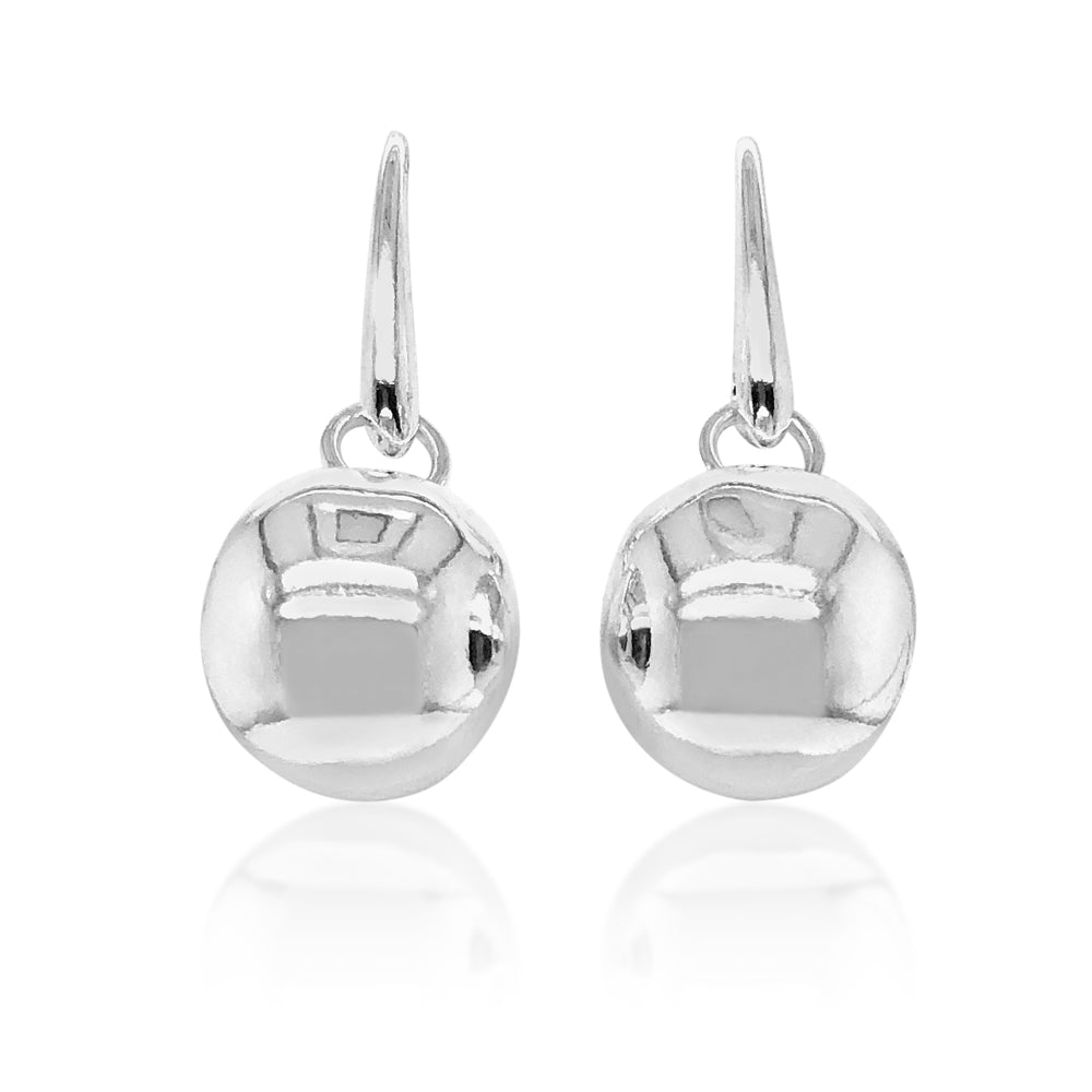 Sterling Silver 14mm Ball Drop Earrings Grahams Jewellers