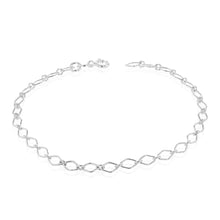 Load image into Gallery viewer, Sterling Silver 20cm Fancy Diamond Shaped Bracelet