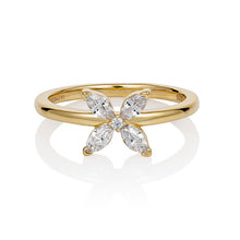 Load image into Gallery viewer, Georgini Heirloom Gold Plated Sterling Silver Zirconia Favoured Ring