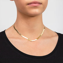 Load image into Gallery viewer, Sterling Silver Gold Plated Herringbone 37+3cm Chain