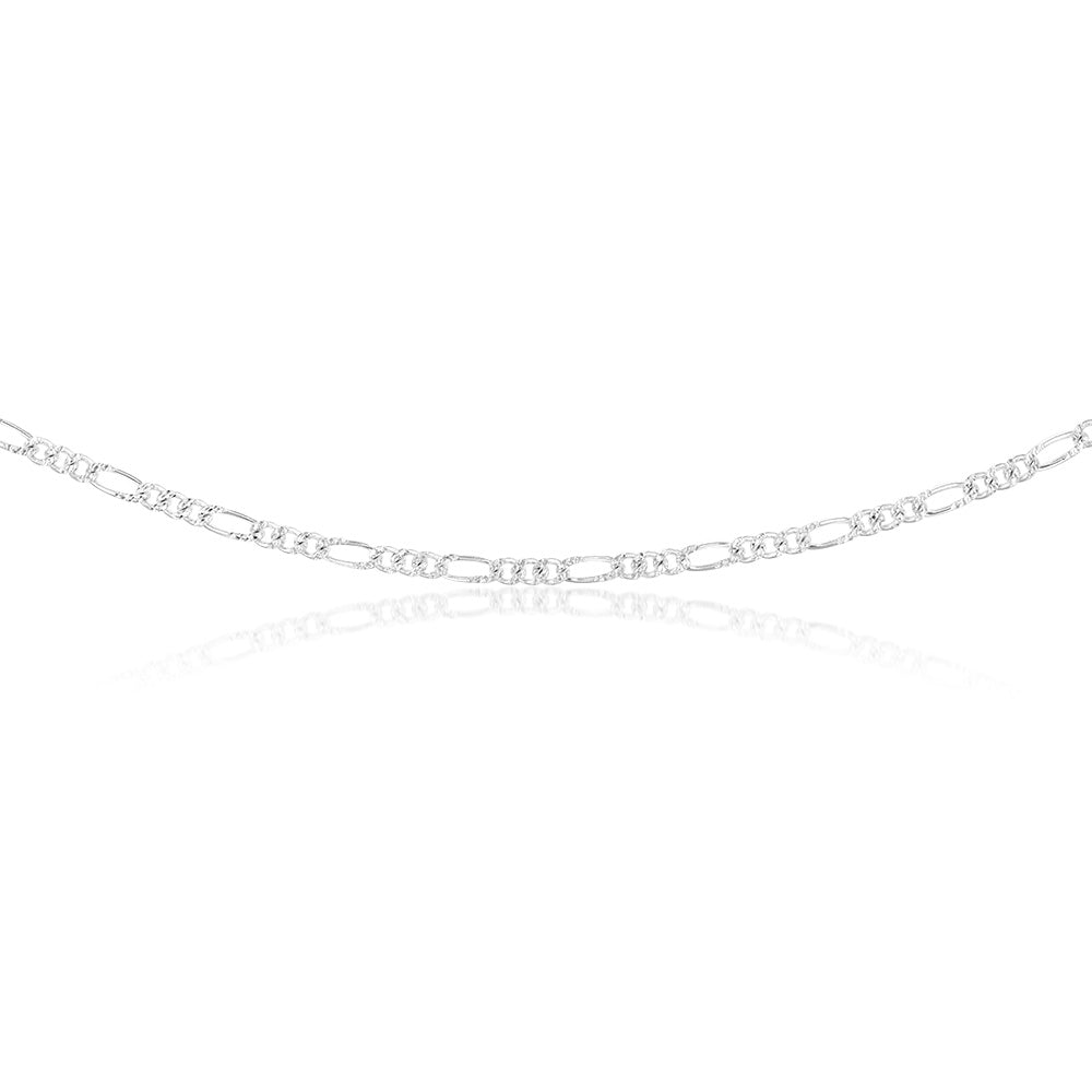 Sterling Silver 1:3 Fiagro 45cm Chain